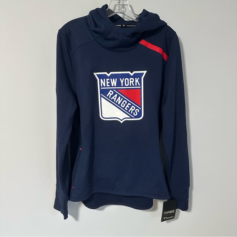 NWT Fanatics Pro New York Rangers NHL Pullover sweatshirt size S